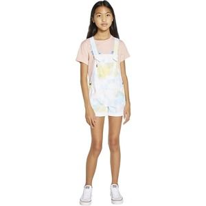 Levi's Girls' Jean Shortalls Sunny Demin Colofull Tie-Dye Short-Overall Size 10